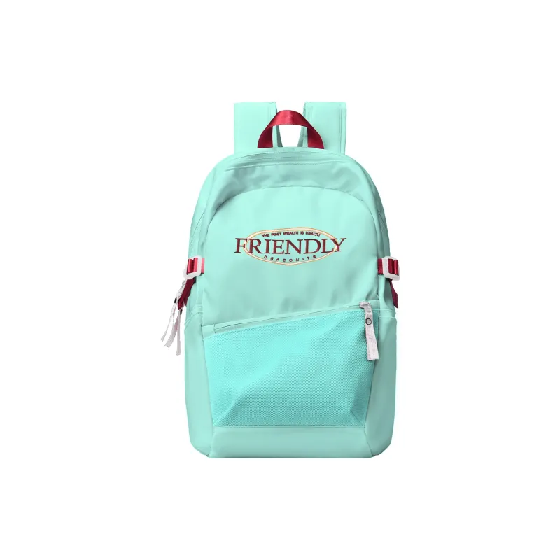 DRACONITE Polyester Student Backpack Regular Unisex Ecru-5