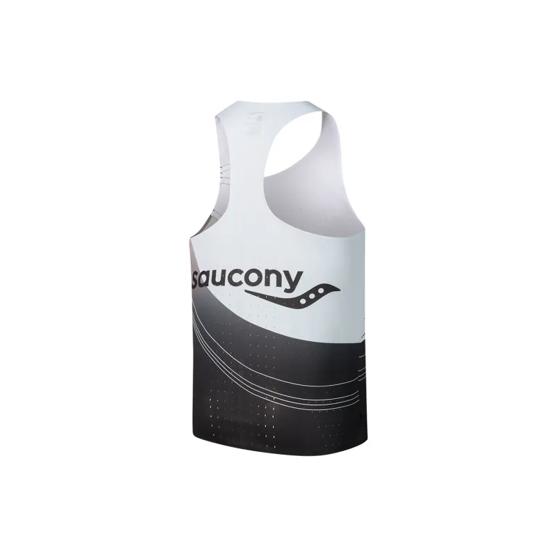 Saucony Tank Tops Men's Pure Gray Coffee Gradient Print-1