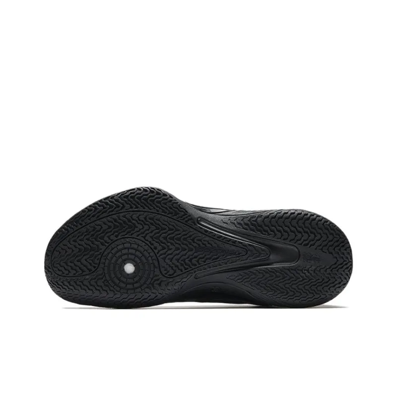 CHAOJIANTA Rebound Lightweight Breathable Low-Top Basketball Shoes Men's Basic Black-4