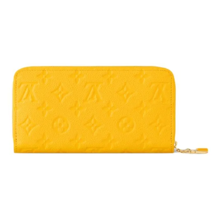 LOUIS VUITTON Zippy Cow Leather Wallet Women's Ginkgo Yellow-2