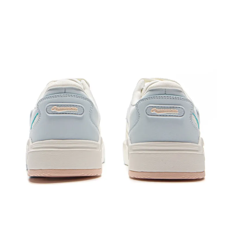 LiNing Wear resistant Non slip And Breathable Low Top Skateboard Shoes Women's White Blue-5