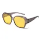 Translucent Gray Frame with Night Vision Yellow Lens