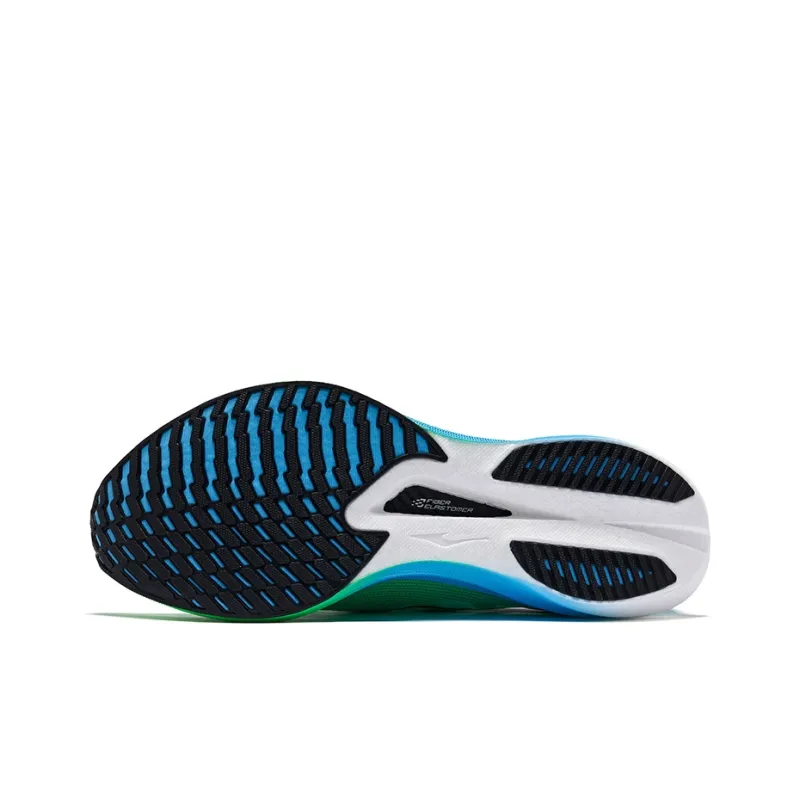 Erke Extreme Wind 3.0 Running Shoes Men Low Top Fluorescent Lime Green Pool Blue-4