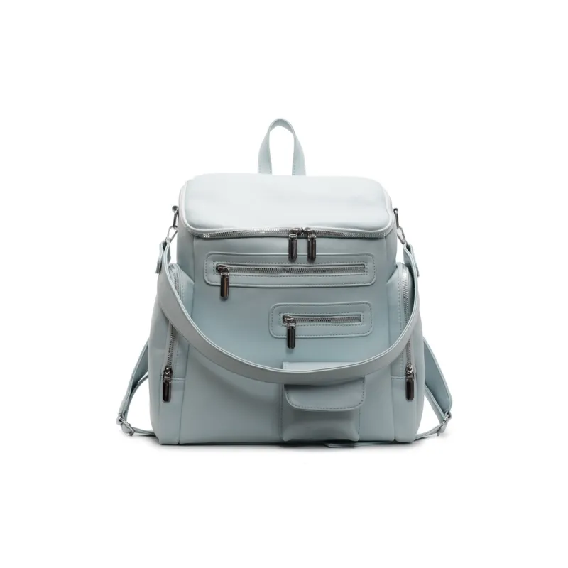 LETOO PU Backpack Regular Unisex Pink Black Beige White Blue Purple-7