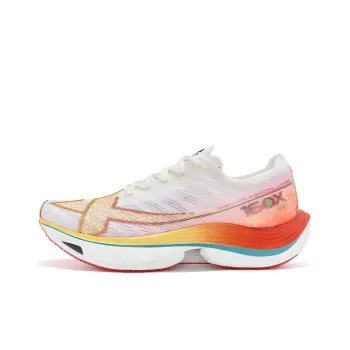 XTEP Racing 160X 5.0 Cushioning Lightweight Low Top Running Shoes Women's White Red Orange