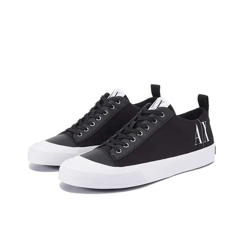 ARMANI EXCHANGEAE Low Top Canvas Shoes Men's Black-2