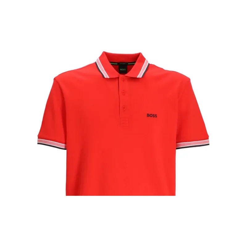 HUGO BOSS Stripe trim Polo Shirt-4