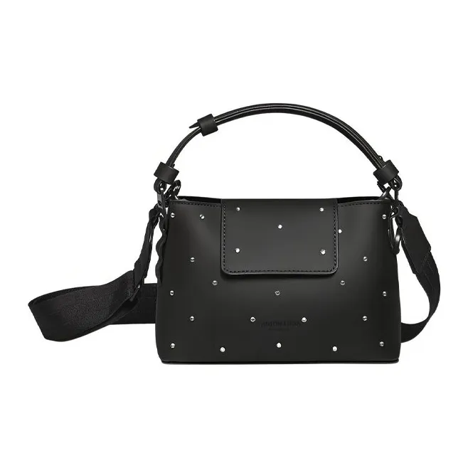 Gaston Luga PU Shoulder Bag Crossbody Bag Handbag Women's Black-0