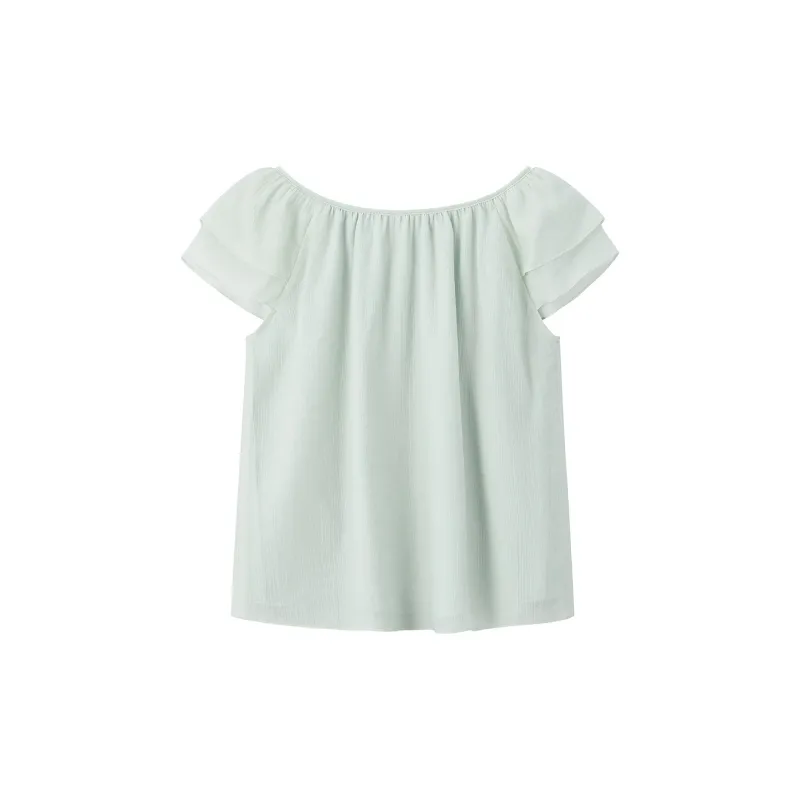 LEDIN Chiffon Shirt Women's Tasty Green In Stock-1