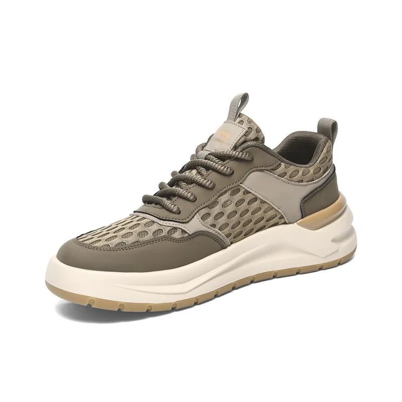Jeep Anti-Slip Wear-Resistant Waterproof Breathable Lightweight Warm Coverage Low-Top Trekking Shoes Men's Khaki-1