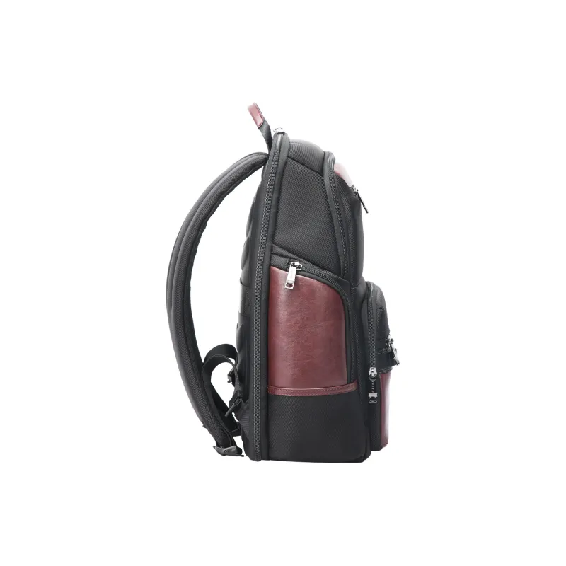 BOPAI Fabric Backpack Regular Men's Black/Black Red-9