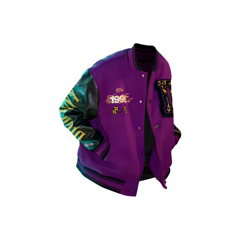 KOKO BASE Baseball Jacket Unisex Purple-1