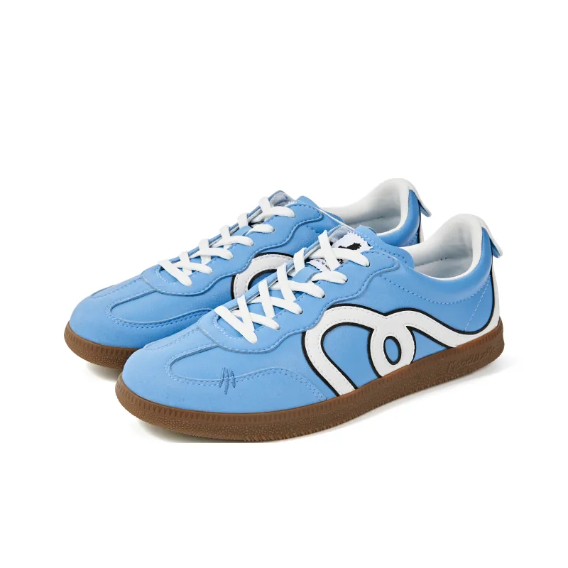 MOOD LIKE ME Low Top Cat Step German Army Trainers Skateboard Shoes Unisex Sky Blue-1
