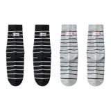 [4 Pack/Stripes Fabric Label]2 Pack Black+2 Pack Gray