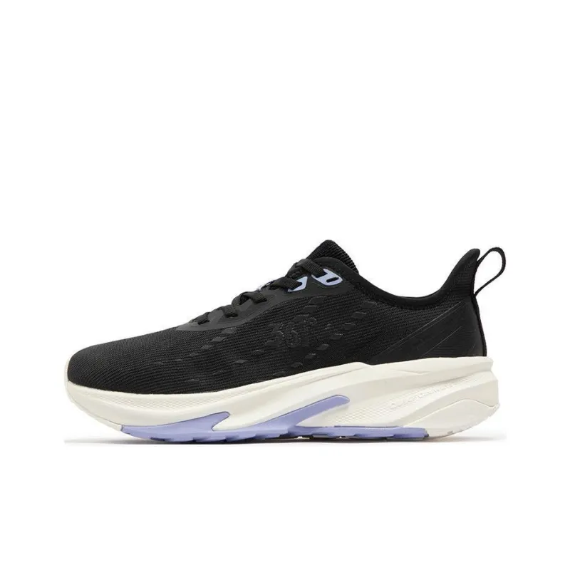 361° Cushioning, Wear Resistant Low Top Running Shoes Women's Black Purple-0