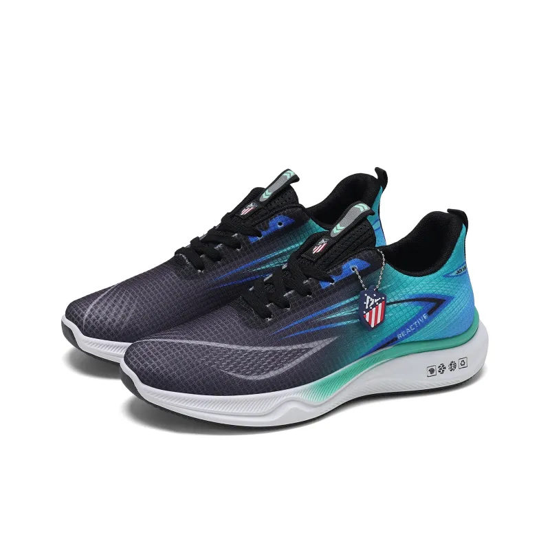 ATLETICO DE MADRID 1903 Running Shoes Men Low Top Black Blue/White Orange/Gray Cyan-1