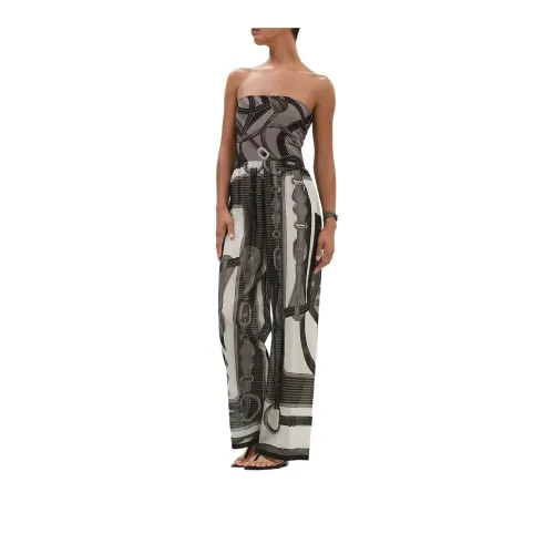 HERMES Jumpsuit Women's Charcoal Brown