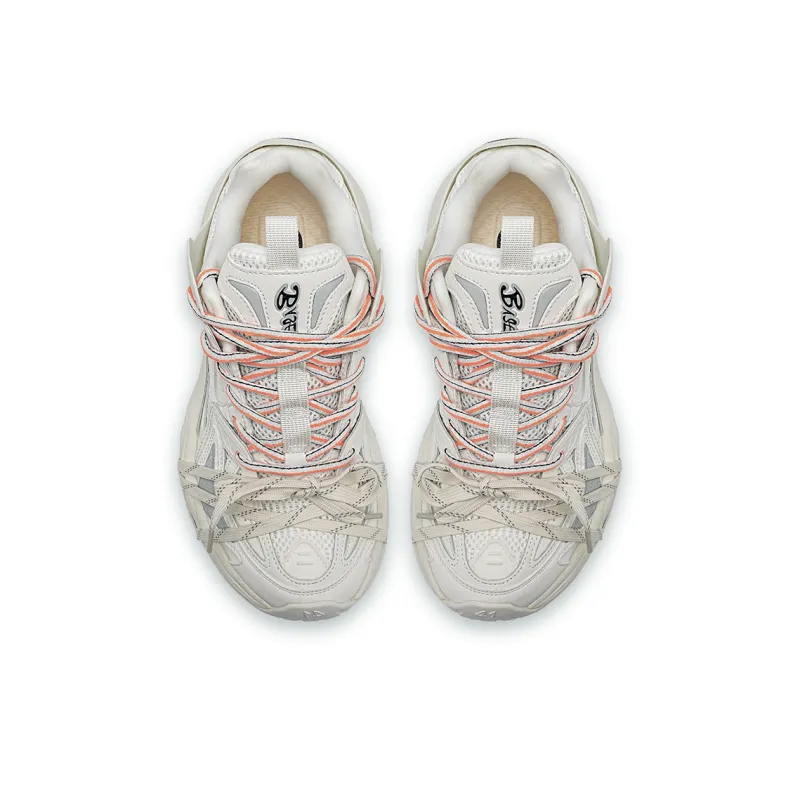 K WANG Height Increasing Wear Resistant Slip Resistant Low Top Chunky Sneakers Unisex-2
