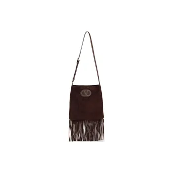 Valentino GARAVANI Small Nubuck Shoulder Bag Women's Brown