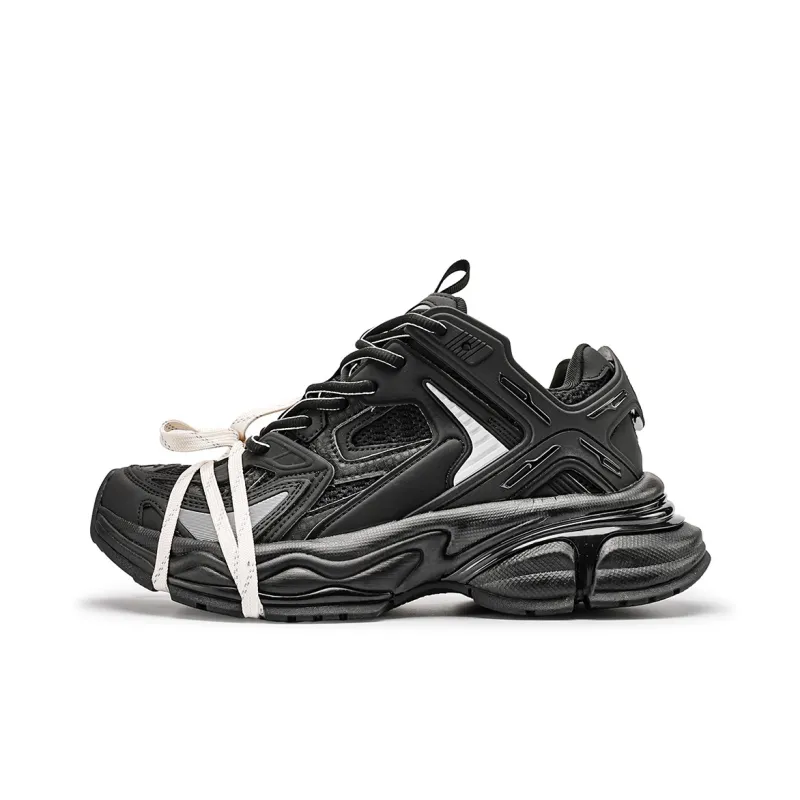 K WANG Height Increasing Wear Resistant Slip Resistant Low Top Chunky Sneakers Unisex-12