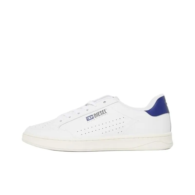 DIESEL S Athene VTG Low Top Skateboard Shoes Men's White Blue-0