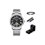 8035 Cool Black, Steel Band[Trendy Box+Genuine Leather Strap+Bracelet]
