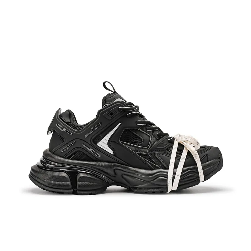 K WANG Height Increasing Wear Resistant Slip Resistant Low Top Chunky Sneakers Unisex-13