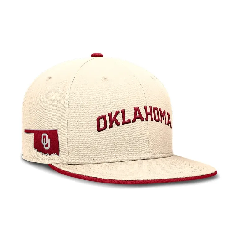 Nike Oklahoma Sooners Primetime True Men's Jordan Brand Dri FIT College Fitted Hat-2