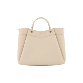 AMANI Polyurethane Tote Bag, Shopping Bag, Shoulder Bag, Crossbody Bag, Handbag Tubas Women's Light Apricot