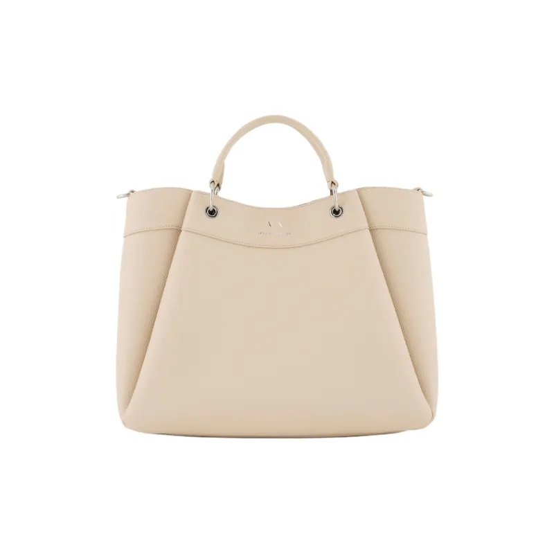AMANI Polyurethane Tote Bag, Shopping Bag, Shoulder Bag, Crossbody Bag, Handbag Tubas Women's Light Apricot-0