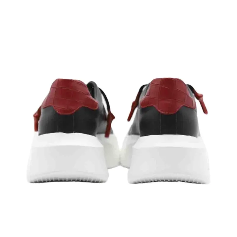 Giuliano Galiano Low-Top Casual Shoes Men's Black Red-2