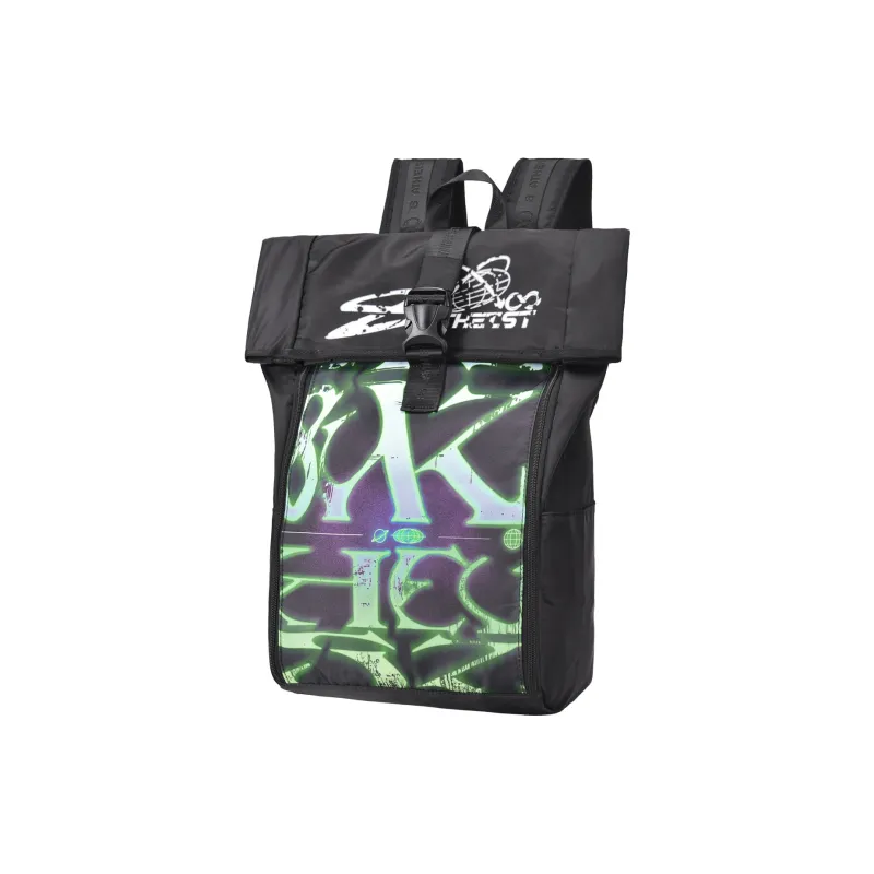 8atheist Polyester Backpack Regular Unisex Black-1