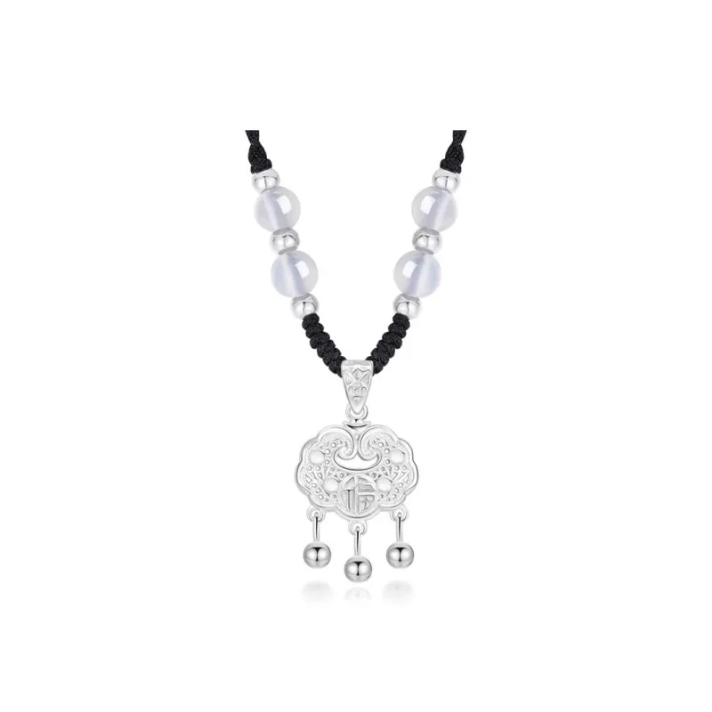 CHINA GOLD S990 Silver Necklaces Unisex-0