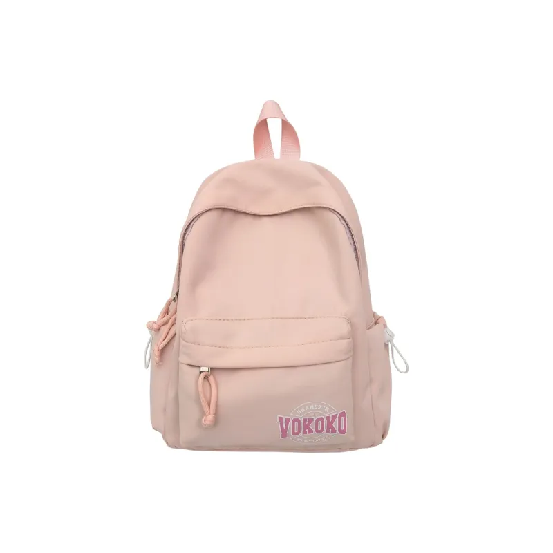 Travel Nylon Backpack Regular Unisex Black/Ecru/Red/Pink/Light Blue-24