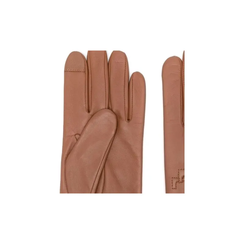 LAUREN RALPH LAUREN Logo embossed Leather Gloves-1