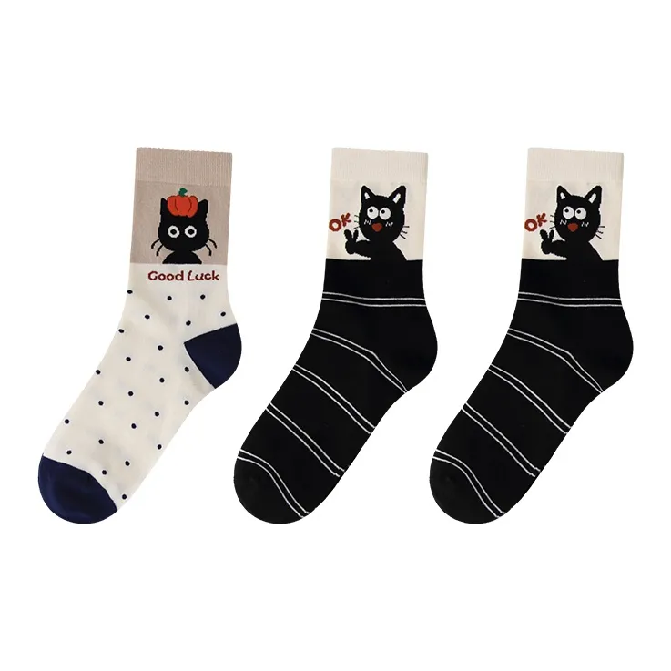 MIIOW Mid Calf Socks Women's 3 Pack-28