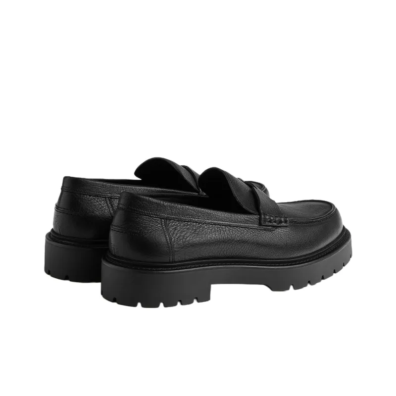 HERMES Loafers Men Black-3