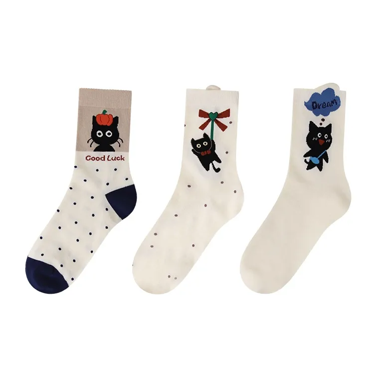 MIIOW Mid Calf Socks Women's 3 Pack-0