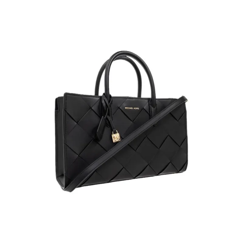 MICHAEL KORS Scarlett Leather One Shoulder Handbags Medium Size Women's Black-1