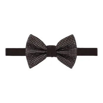 EMPORIO ARMANI Silk And Rhinestone Knotted Bow Tie