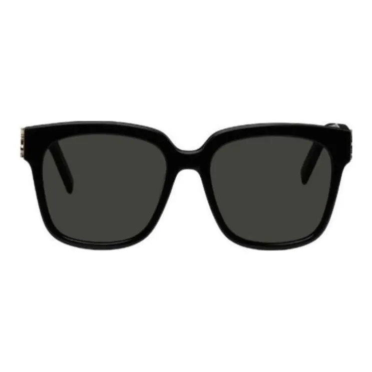 SAINT LAURENT Metal Square Sunglasses Unisex Black-0