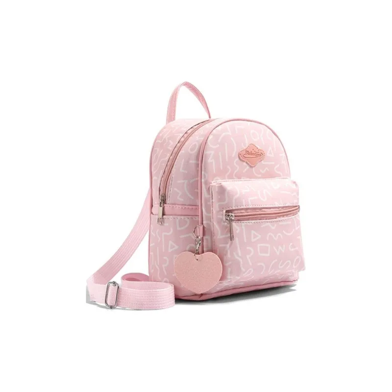 Pivsnu Synthetic Leather Backpack Women's Pink-2