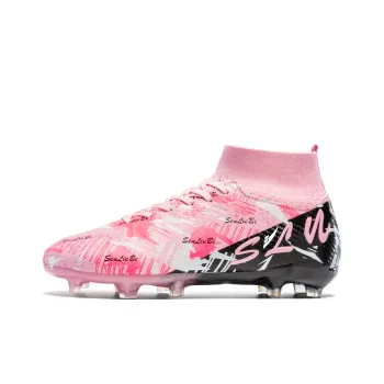 Kuding Soccer Shoes Unisex High Top Pink/Gold/Yellow/Green