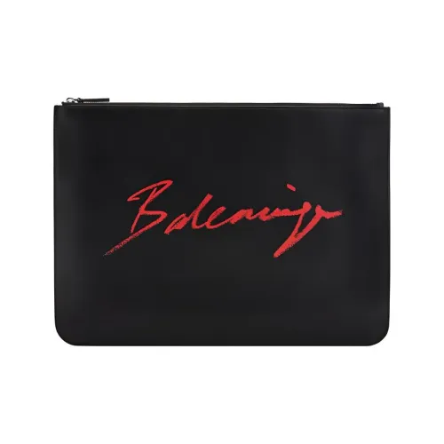 Balenciaga Cow Leather Clutch Regular Men's Black