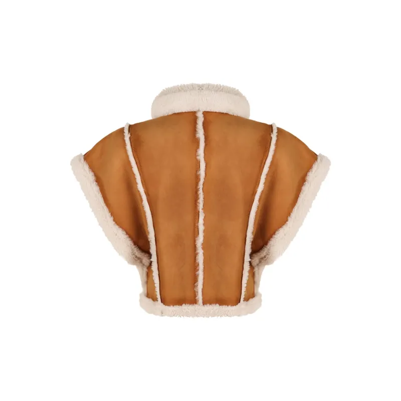 Halfboy Leather Jacket Women's Brown-1