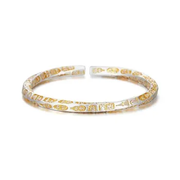Two Joys 999 Fine Silver Bangles Unisex