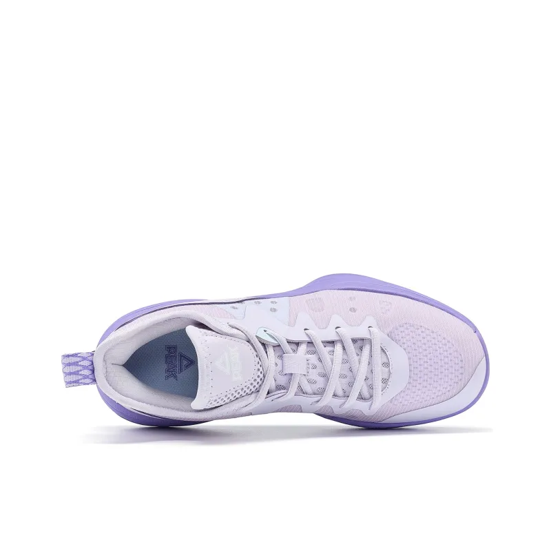 PEAK Lanying Cushioning Anti Slip And Wear Resistant Lightweight Rebound Low Top Basketball Shoes Women's Purple-3