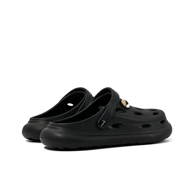 OUBT Quirky Sleepy Emoji Clogs Men's Black-5