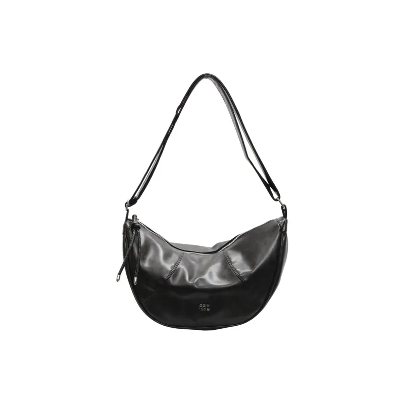 Yalu PU Crescent Bag Shoulder Bag Women's Black/Ecru/Pink/Silver/Green-1