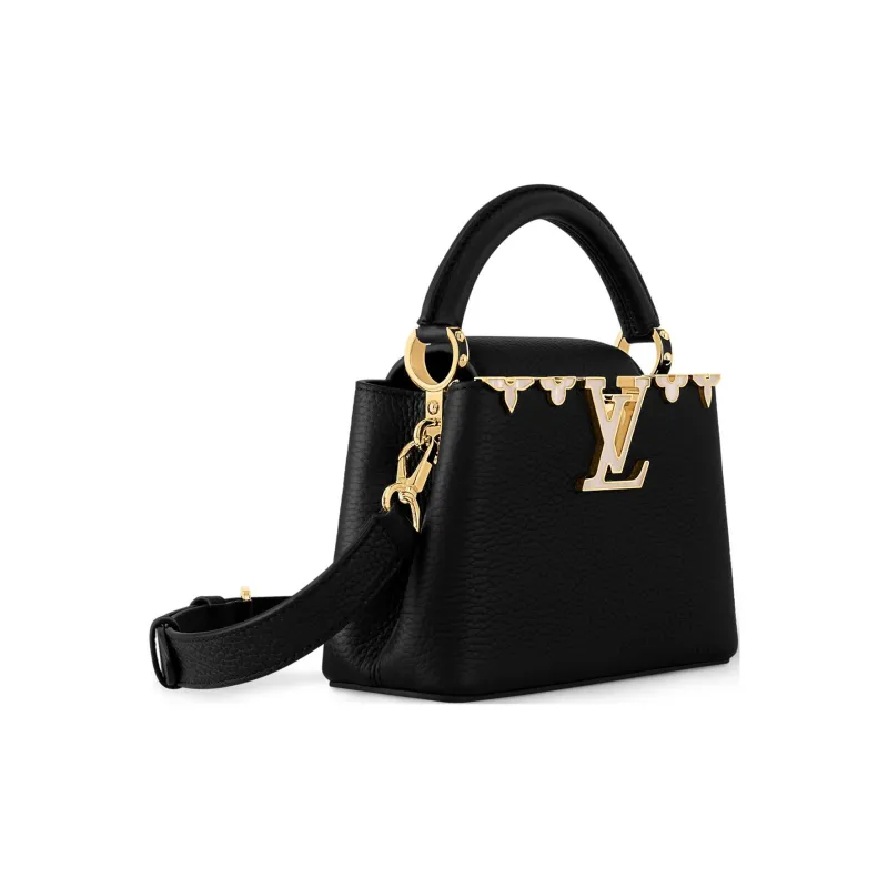 LOUIS VUITTON Capucines Taurillon Leather Shoulder Bag, Crossbody Bag, Handbag Mini Women's Black-1